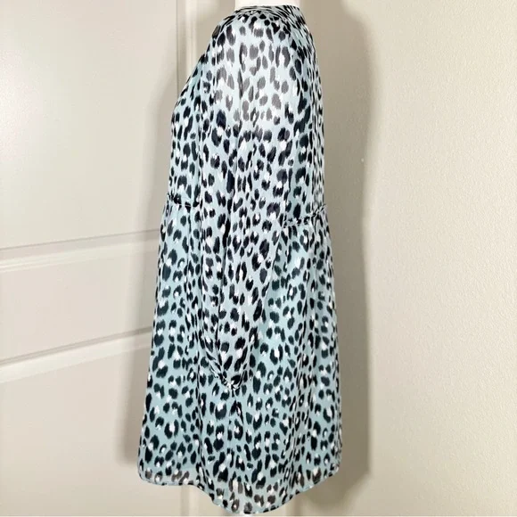 NWT LOFT Leopard Print Long Sleeve Dress Size Petite Small - Picture 3 of 6